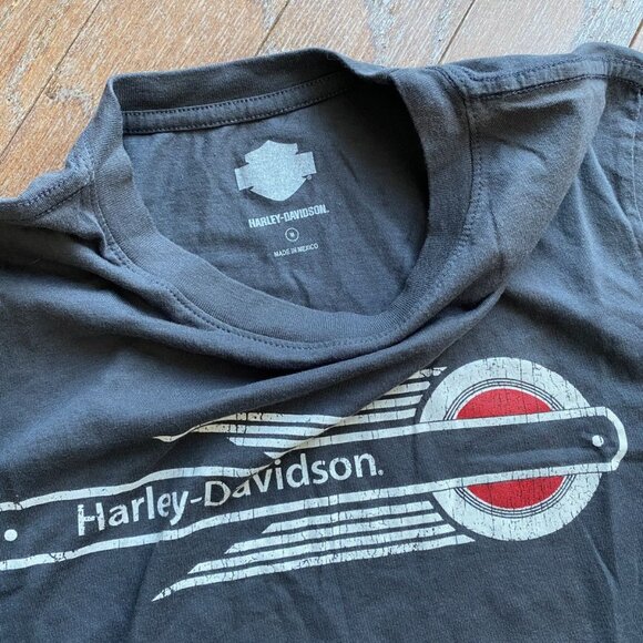 Harley Davidson Biker Longsleeve Tee Gray Medium - Picture 2 of 5